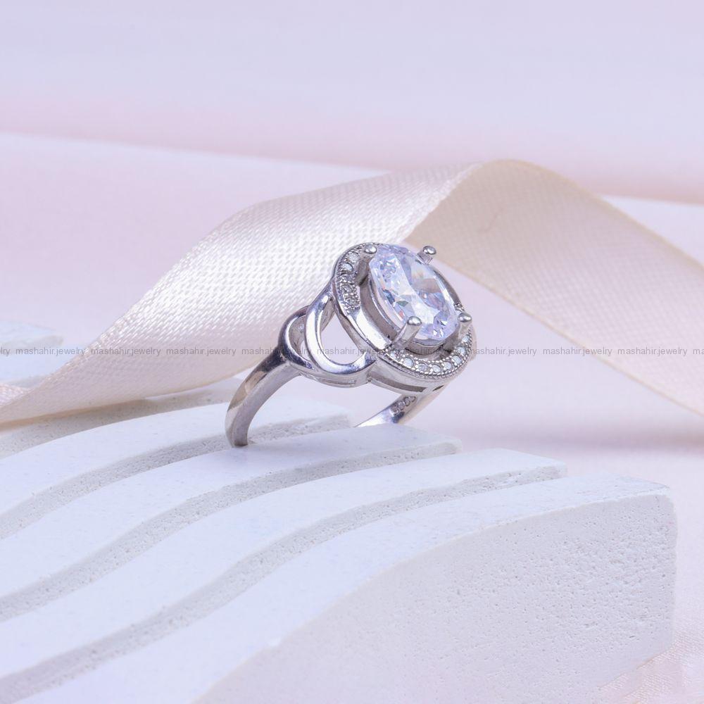انگشتر موزانايت سنتاتیک زنانه کد 9933