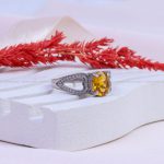 انگشتر سیترین زنانه کد 9939