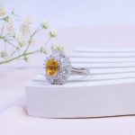 انگشتر سیترین زنانه کد 9952