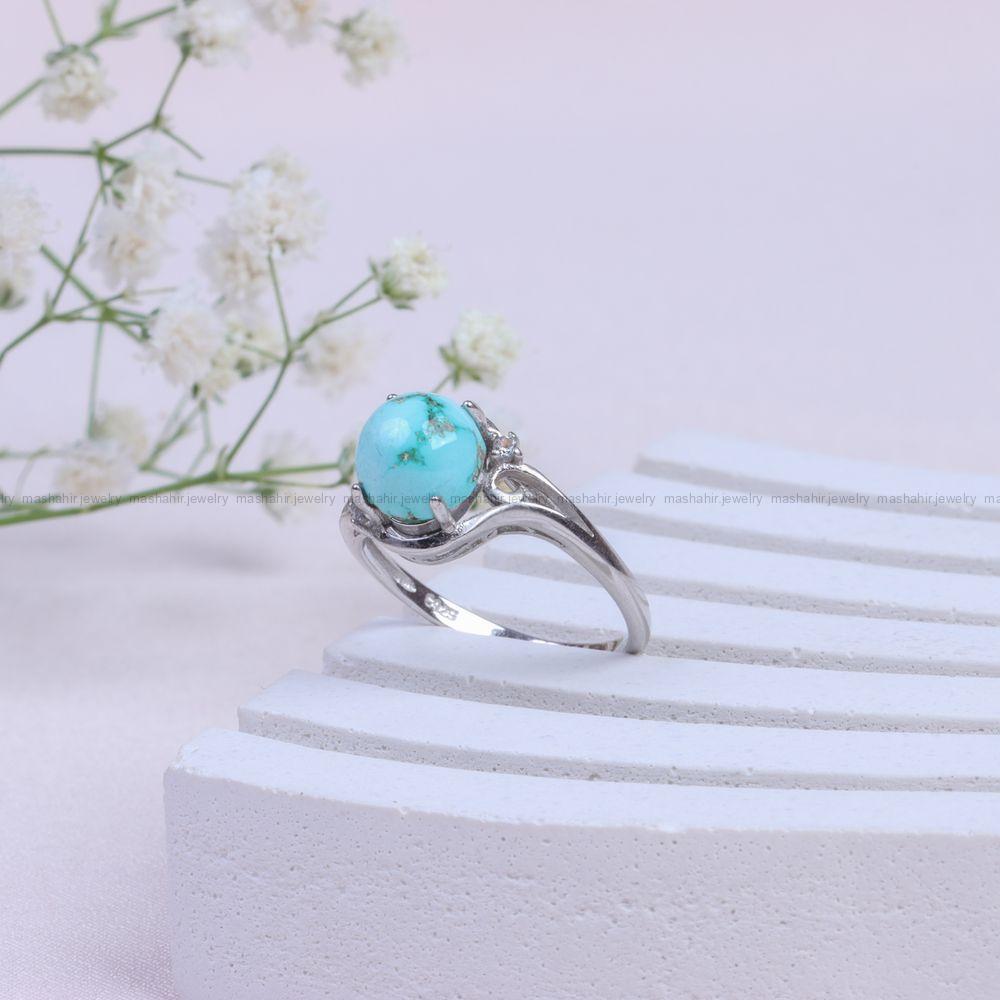انگشتر فیروزه شجری زنانه کد 9956