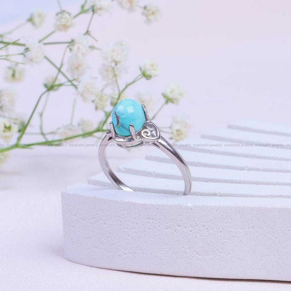 انگشتر فیروزه شجری زنانه کد 9958