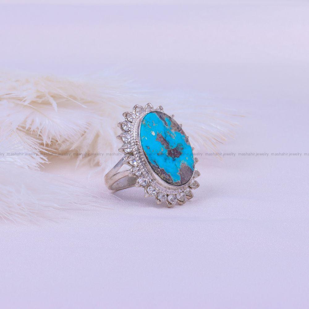 انگشتر فیروزه شجری زنانه کد 9964