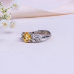 انگشتر سیترین زنانه کد 9978