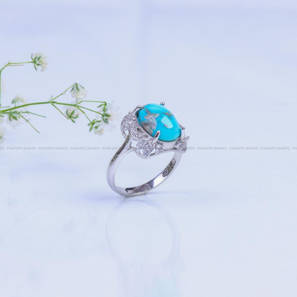 انگشتر فیروزه شجری زنانه کد 9989