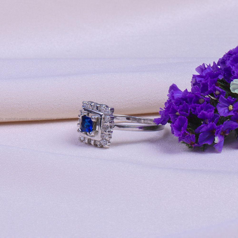 انگشتر یاقوت کبود سنتاتیک زنانه کد 9994