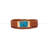 دستبند چرم فیروزه مردانه کد 10647