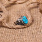 انگشتر فیروزه شجری مردانه کد 10712