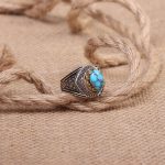 انگشتر فیروزه شجری مردانه کد 10731