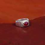 انگشتر ياقوت استار قرمز مردانه کد 10796