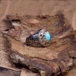 انگشتر فیروزه شجری مردانه کد 10254