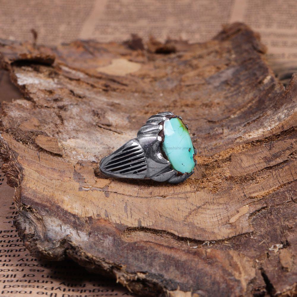 انگشتر فیروزه شجری مردانه کد 10257