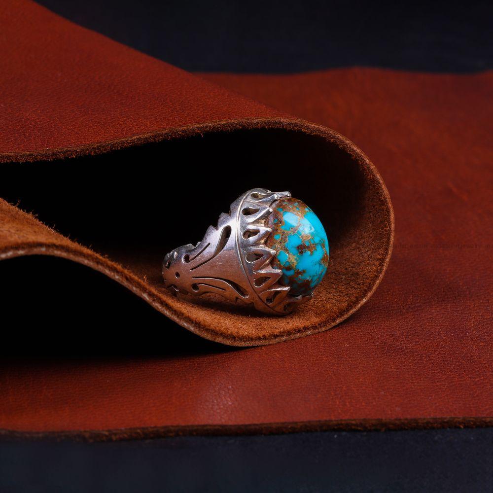 انگشتر فیروزه شجری مردانه کد 10274