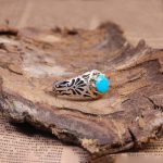 انگشتر فیروزه شجری مردانه کد 10283