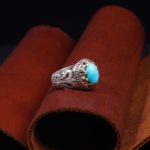 انگشتر فیروزه عجمی مردانه کد 10299