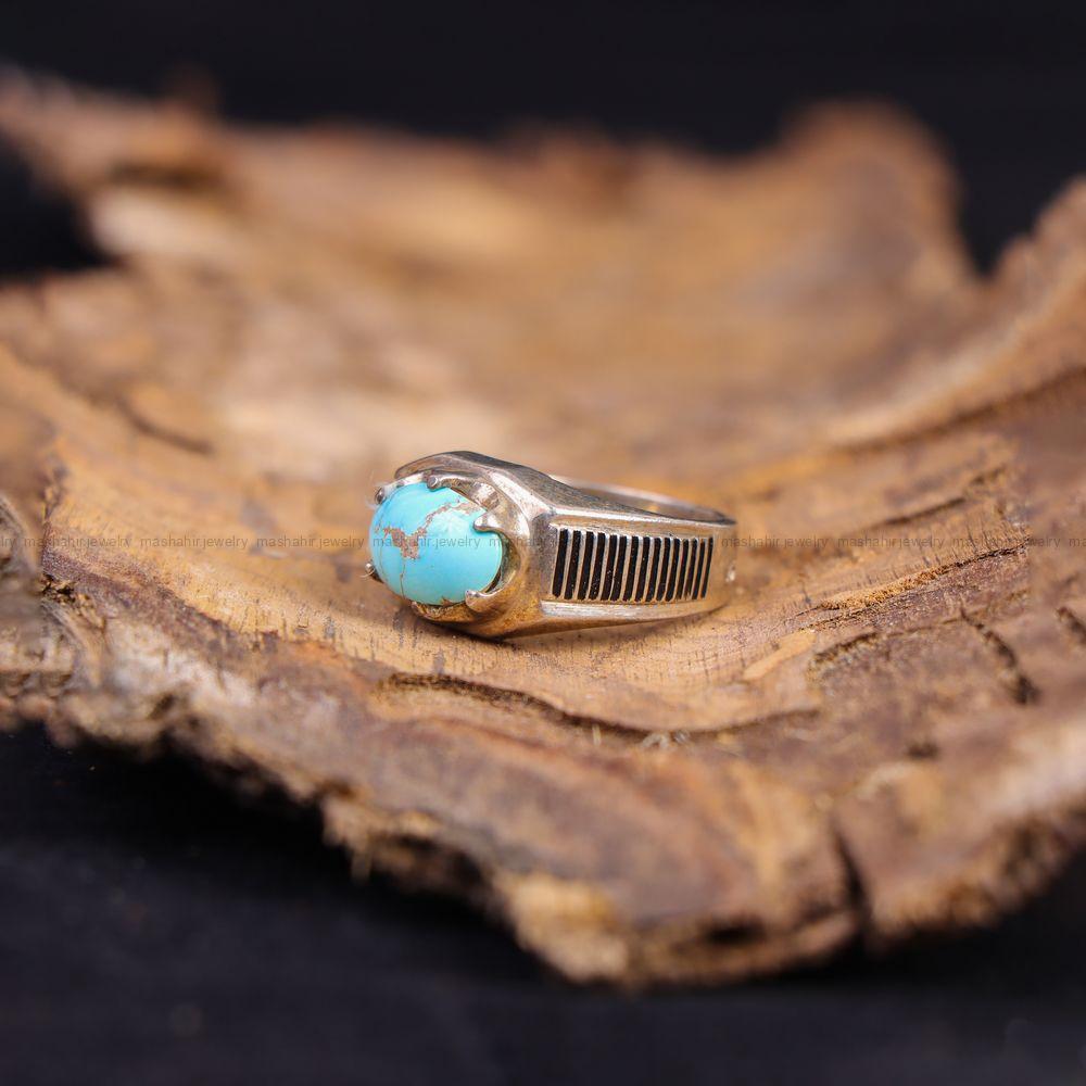 Shajari turquoise ring for men