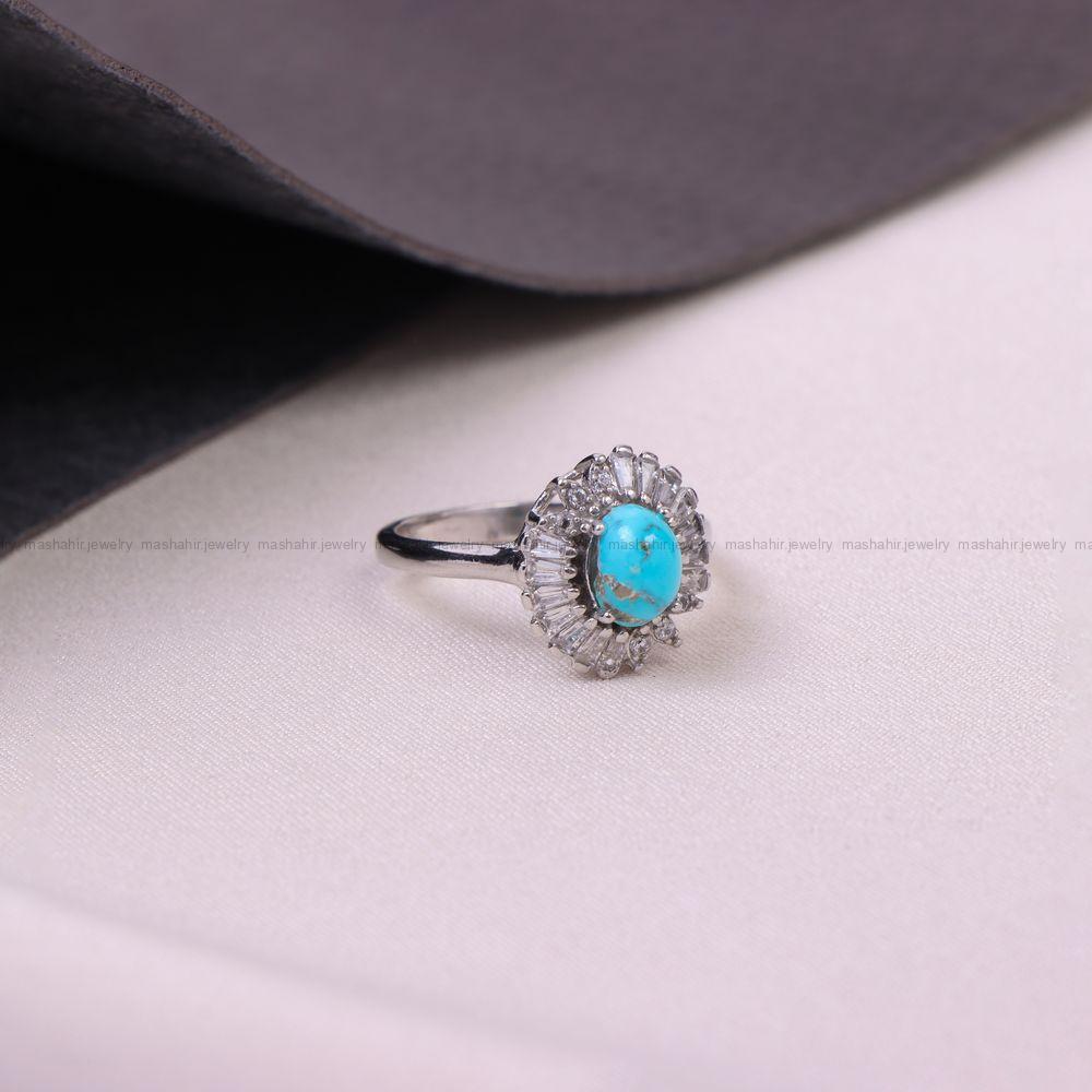 انگشتر فیروزه شجری زنانه کد 10539