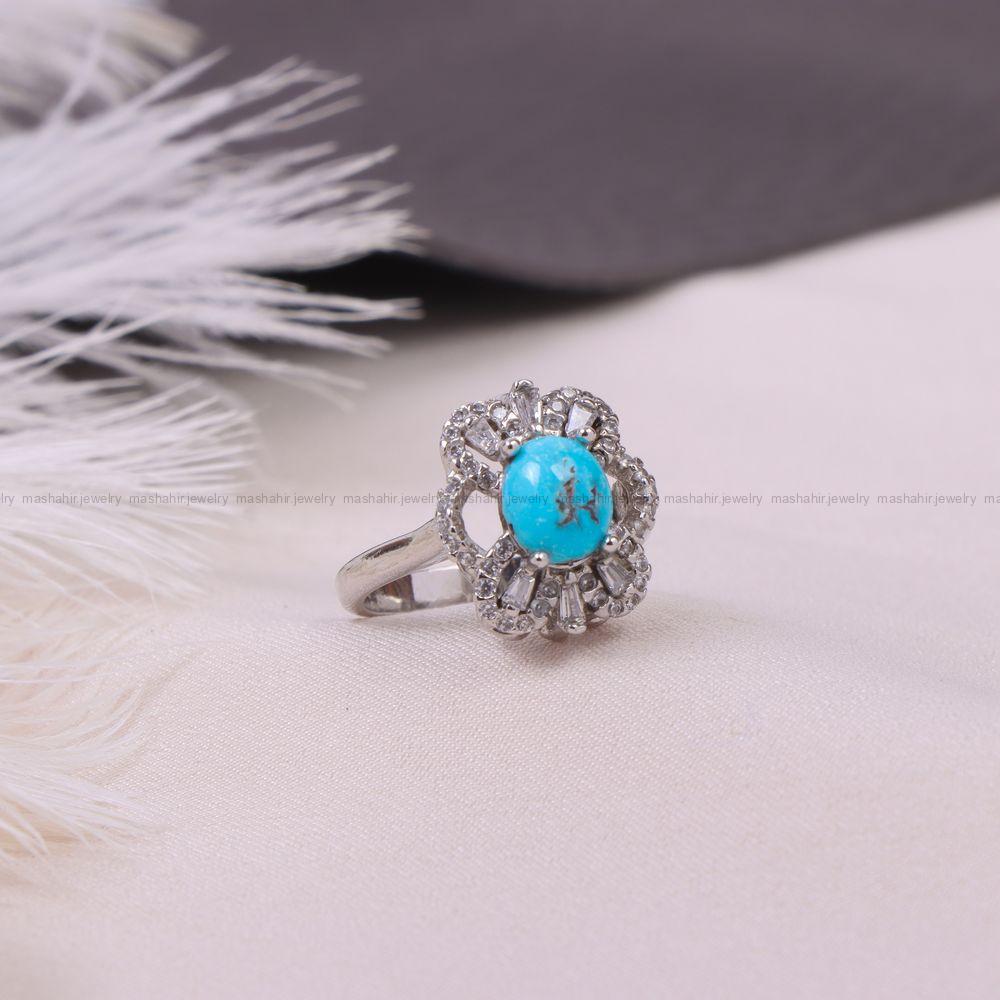 انگشتر فیروزه شجری زنانه کد 10553