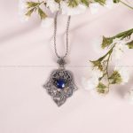 گردنبند یاقوت کبود زنانه کد 10620