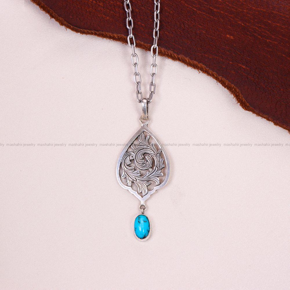 گردنبند فیروزه شجری کد 10635