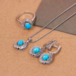 نیم ست فیروزه زنانه کد 10851