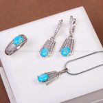 نیم ست فیروزه زنانه کد 10863