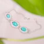 دستبند فیروزه زنانه کد 10889