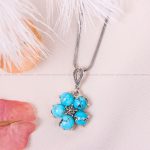 گردنبند فیروزه زنانه کد 10940