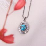 گردنبند فیروزه زنانه کد 10942