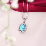 گردنبند فیروزه زنانه کد 10961
