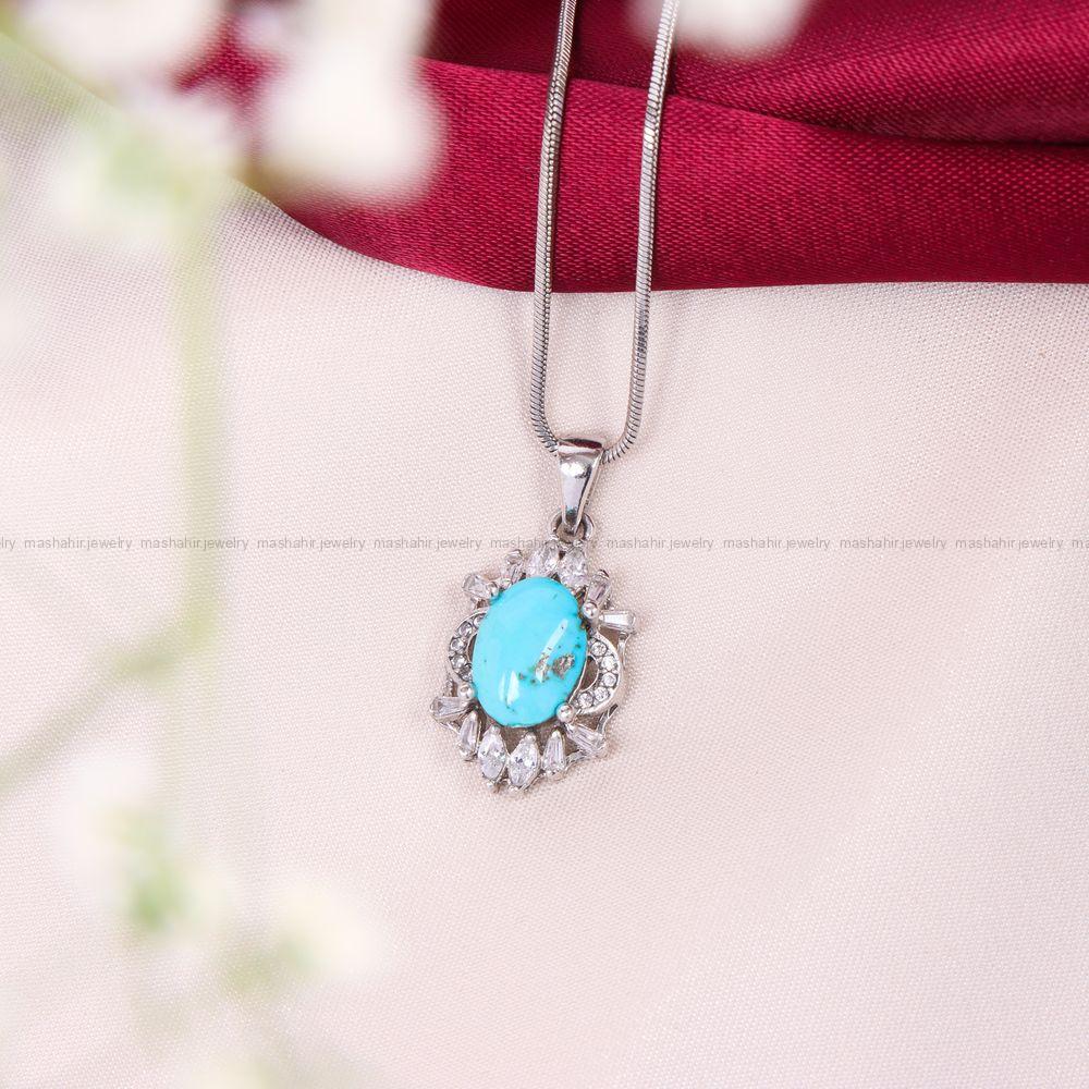 گردنبند فیروزه زنانه کد 10961