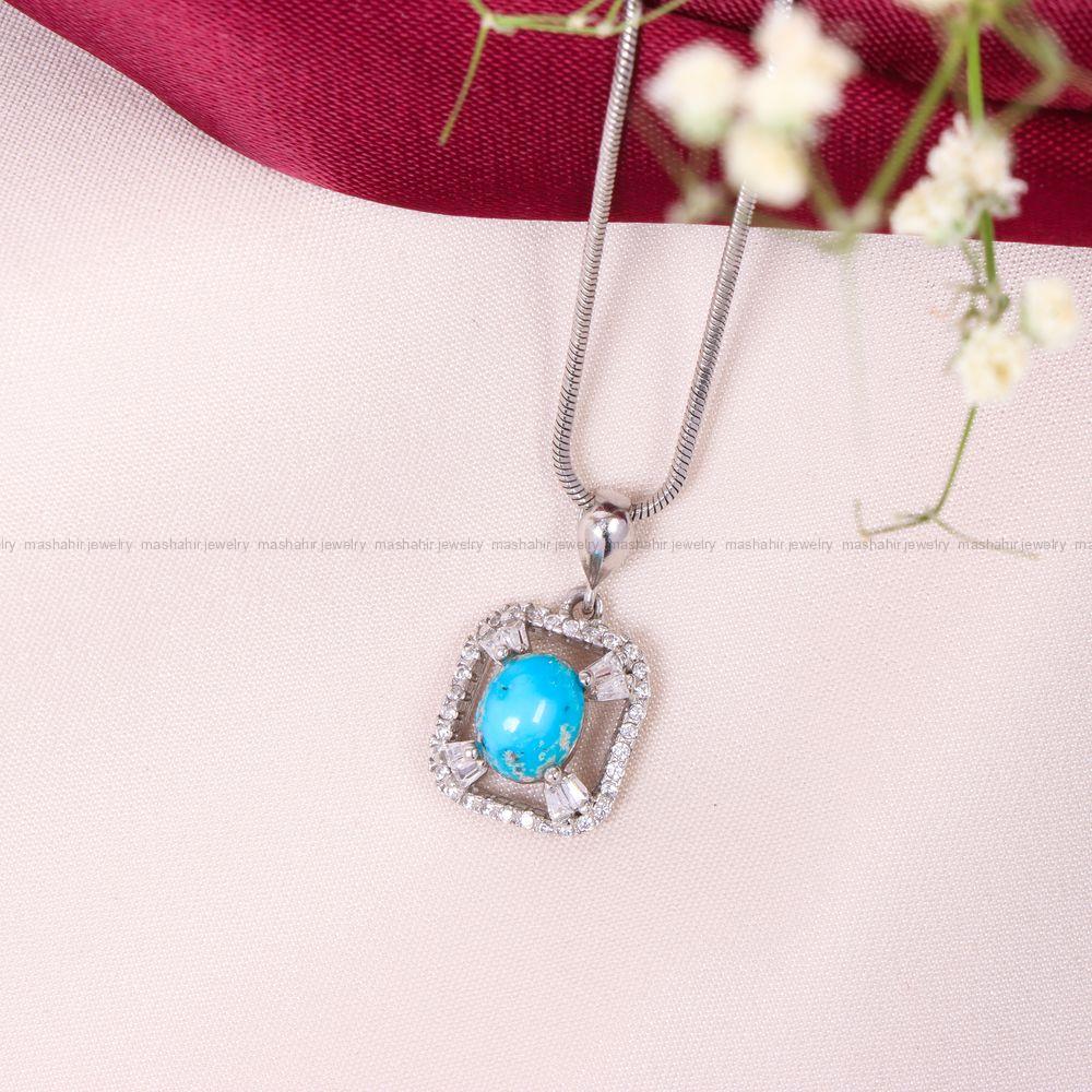 گردنبند فیروزه زنانه کد 10963