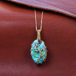 گردنبند فیروزه دست بافت زنانه کد 10977