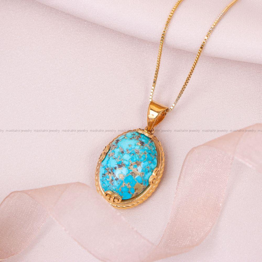 گردنبند فیروزه زنانه کد 10984