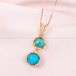 گردنبند فیروزه زنانه کد 10985