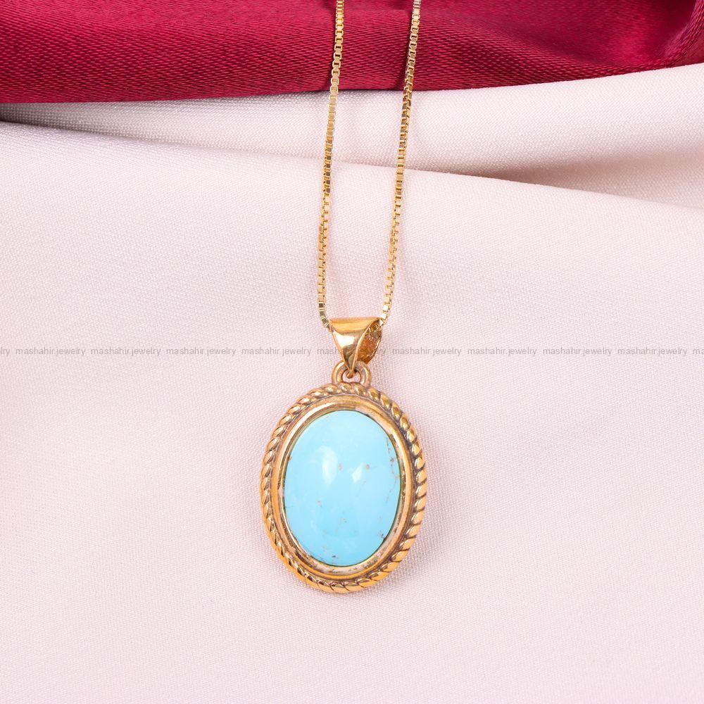 گردنبند فیروزه زنانه کد 10986