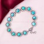 دستبند فیروزه زنانه کد 10989