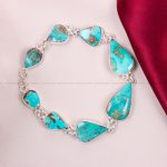 دستبند فیروزه زنانه کد 10994