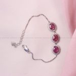 دستبند یاقوت سرخ زنانه کد 10996