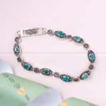 دستبند زمرد زنانه کد 11037