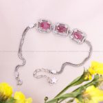 دستبند یاقوت سرخ زنانه کد 11051