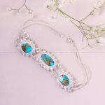 دستبند فیروزه زنانه کد 11055