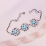 دستبند فیروزه زنانه کد 11061