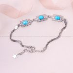 دستبند فیروزه زنانه کد 11073