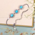 دستبند فیروزه زنانه کد 11074