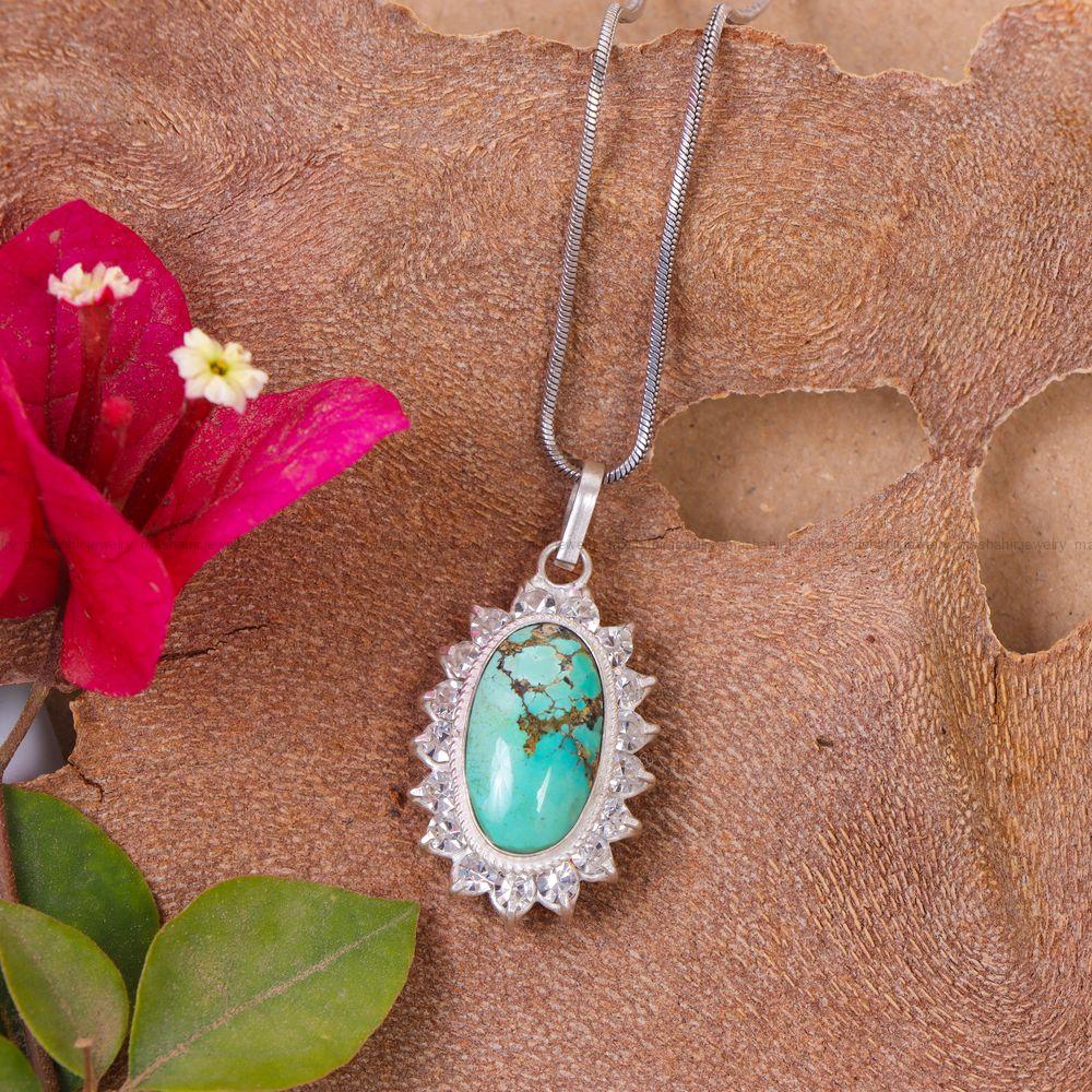 گردنبند فیروزه زنانه کد 11115