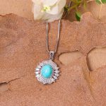 گردنبند فیروزه زنانه کد 11118