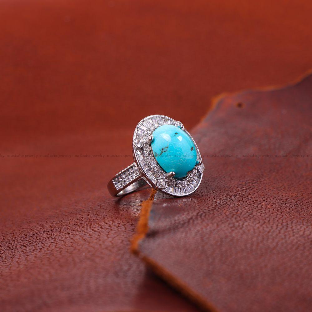 انگشتر فیروزه شجری زنانه کد 11123