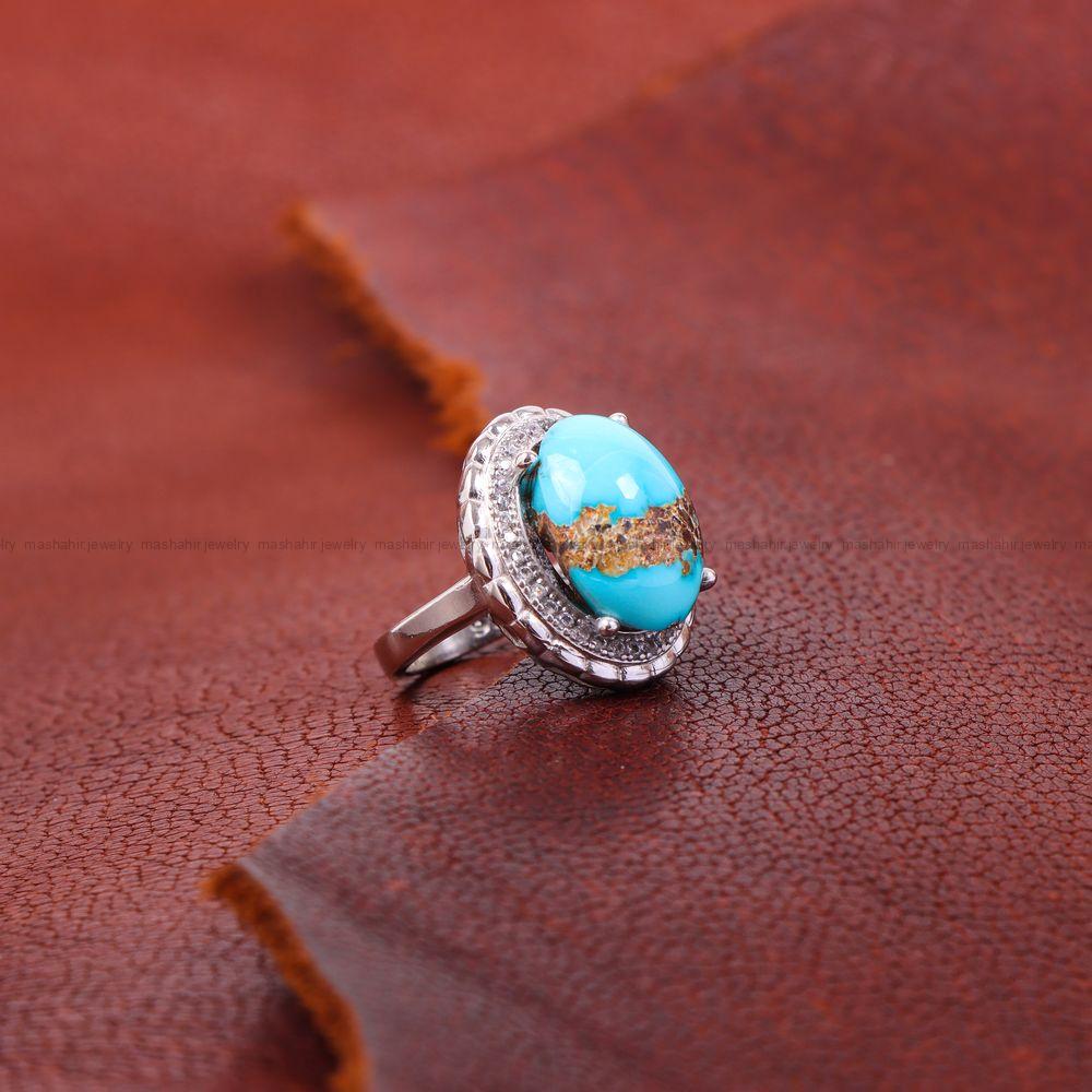 انگشتر فیروزه شجری زنانه کد 11126