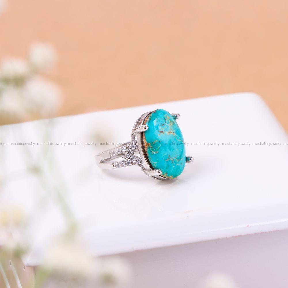 انگشتر فیروزه شجری زنانه کد 11135