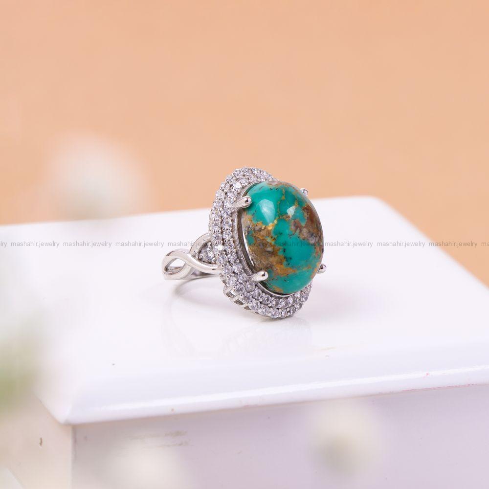 انگشتر فیروزه شجری زنانه کد 11137